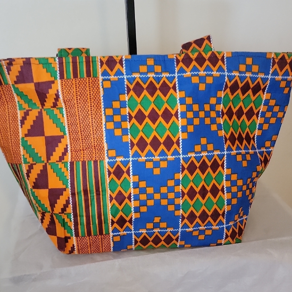 Colorful Patterned Tote Bag - Picture 3 of 5